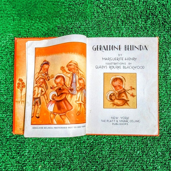 GERALDINE BELINDA-Marguerite Henry 1st Ed 1942 Hard Copy Blackwood Pict Book VTG - Picture 4 of 5